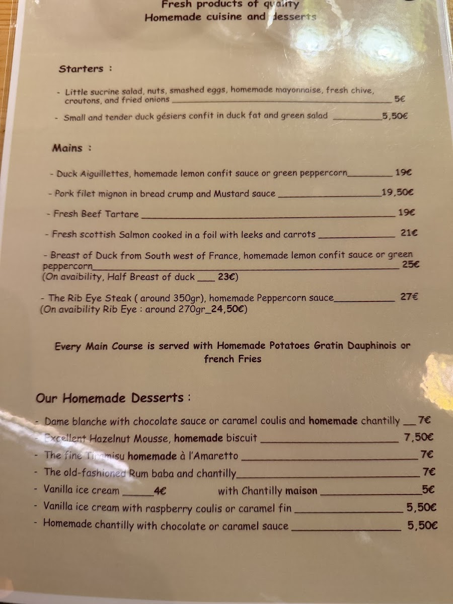 Menu Oh La Vache !-7