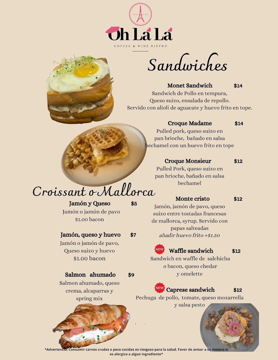 Menu Oh Lala Coffee & Wine Bistro-1