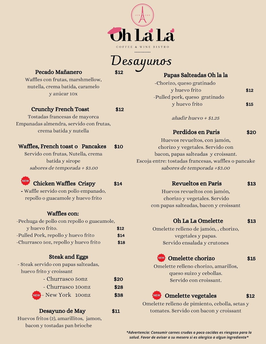 Menu Oh Lala Coffee & Wine Bistro-3