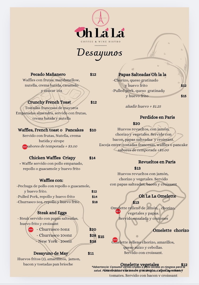 Menu Oh Lala Coffee & Wine Bistro-9