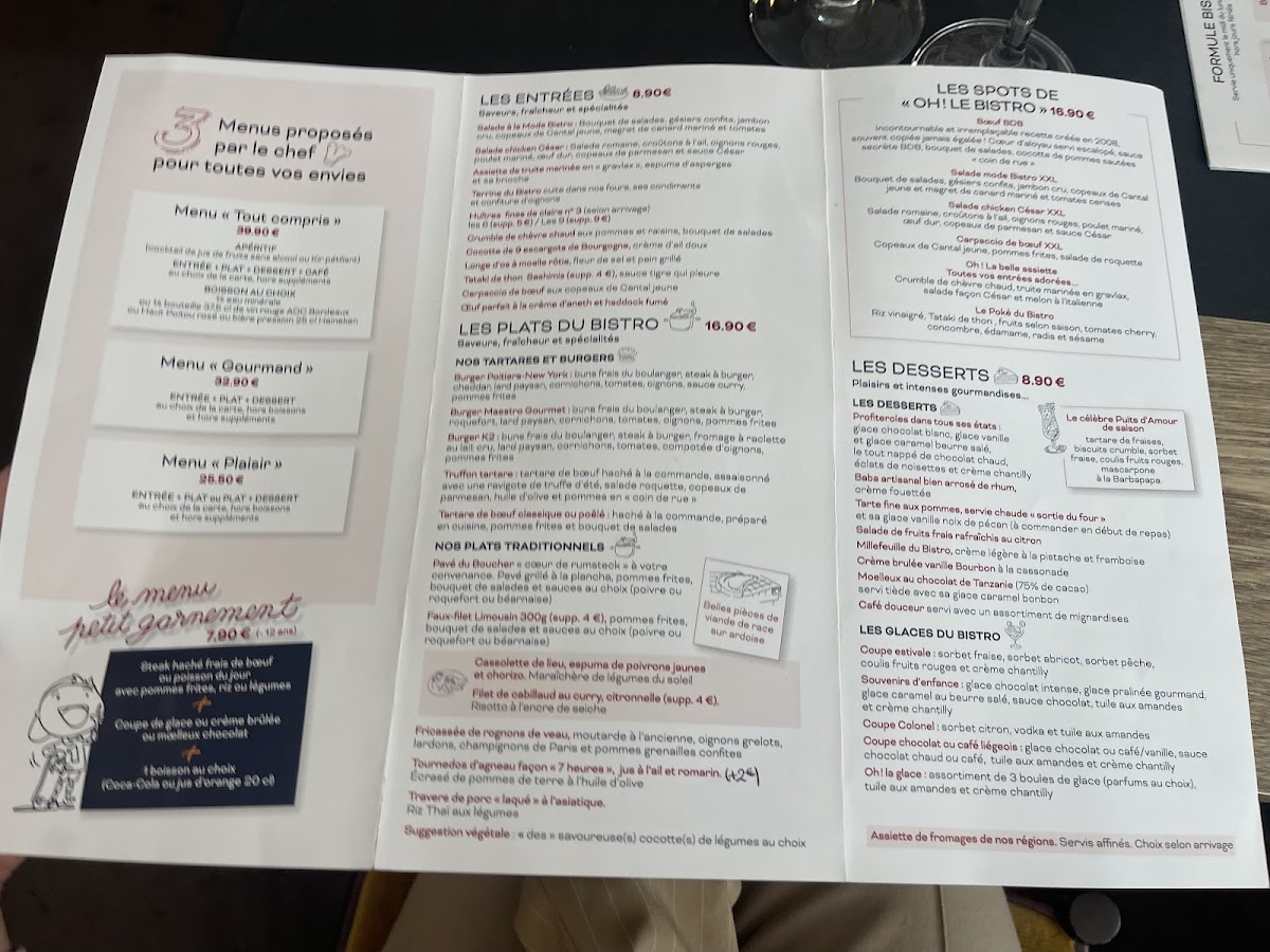 Menu Oh Le Bistro-7