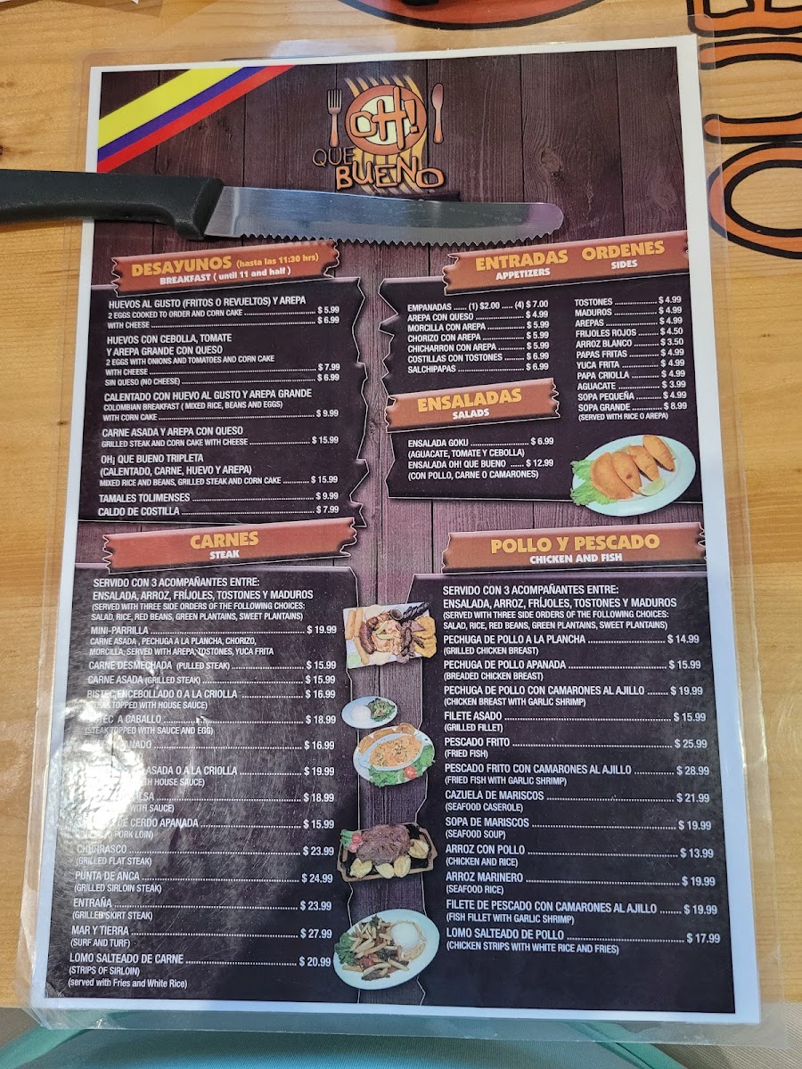 Menu Oh Que Bueno Restaurant And Bakery-3