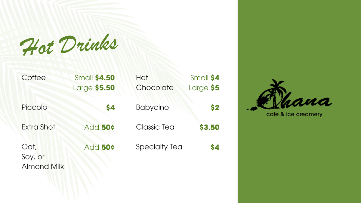 Menu Ohana Cafe And Ice Creamery-3