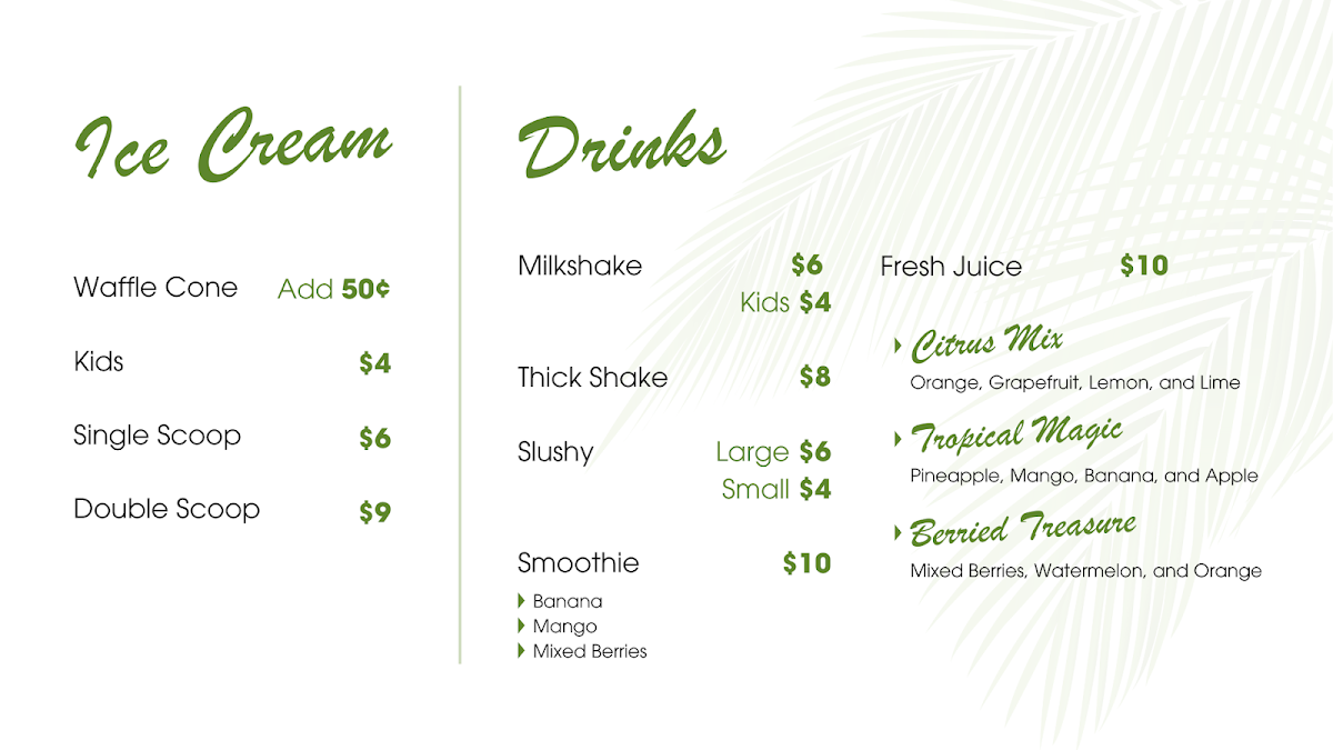 Menu Ohana Cafe And Ice Creamery-4