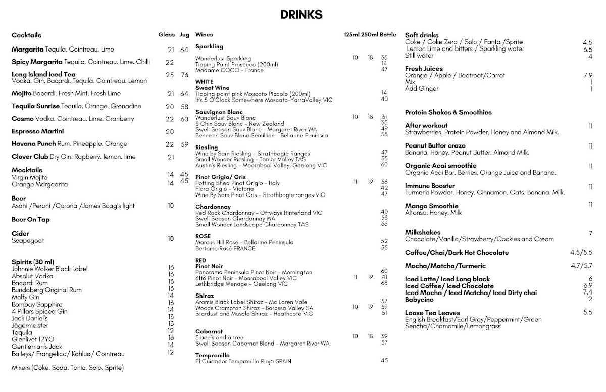Menu Ohd Coffee | Bar | Diner-3