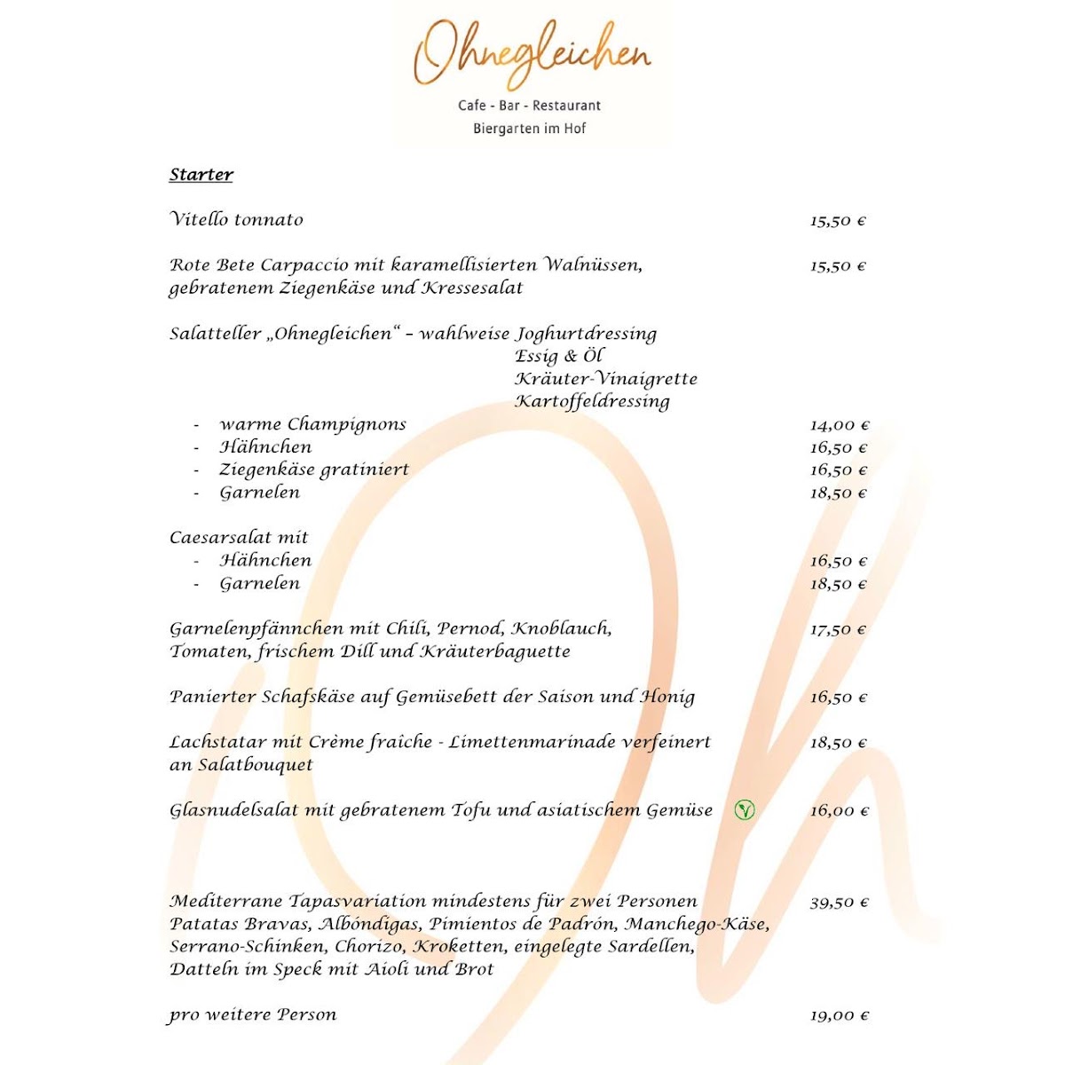 Menu Ohnegleichen Worms - Restaurant - Café - Bar-2