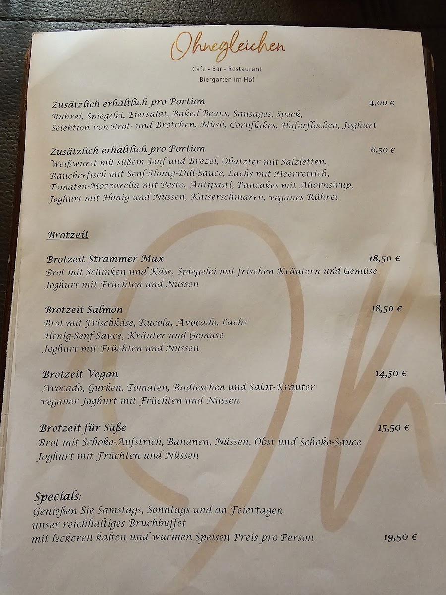 Menu Ohnegleichen Worms - Restaurant - Café - Bar-4
