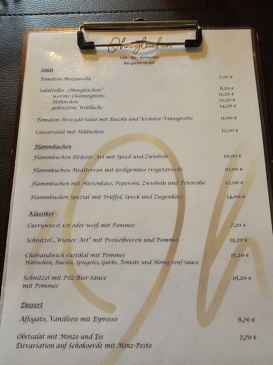 Menu Ohnegleichen Worms - Restaurant - Café - Bar-7
