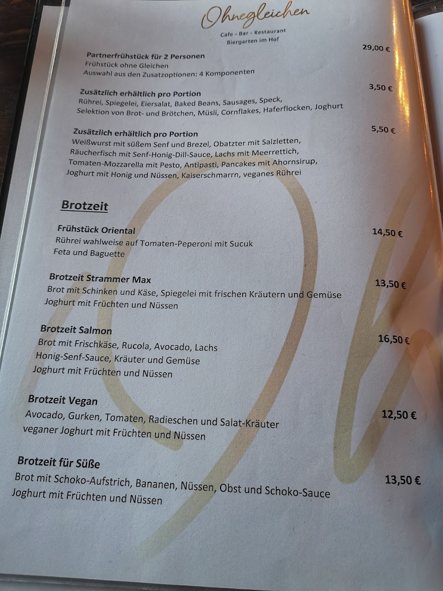 Menu Ohnegleichen Worms - Restaurant - Café - Bar-8