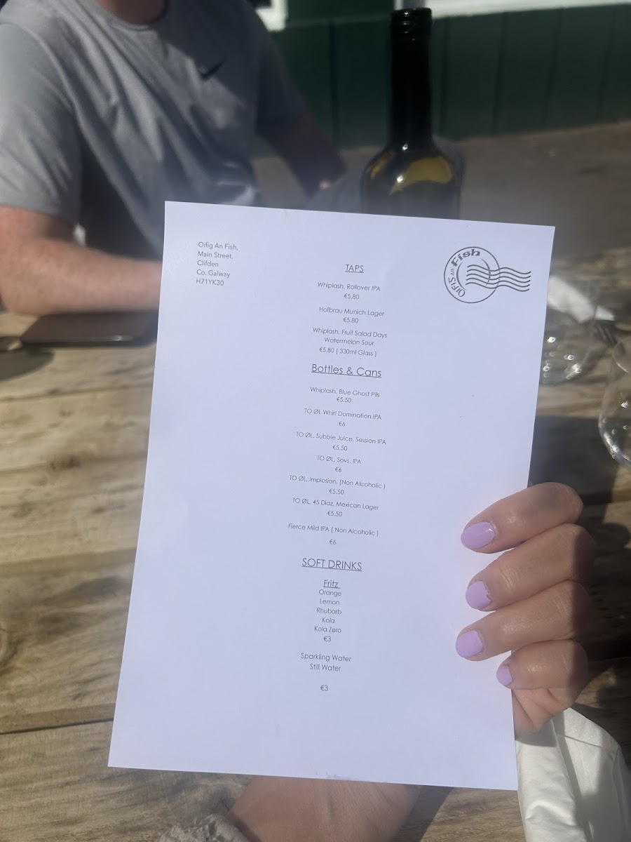 Menu Oifig An Fish-10
