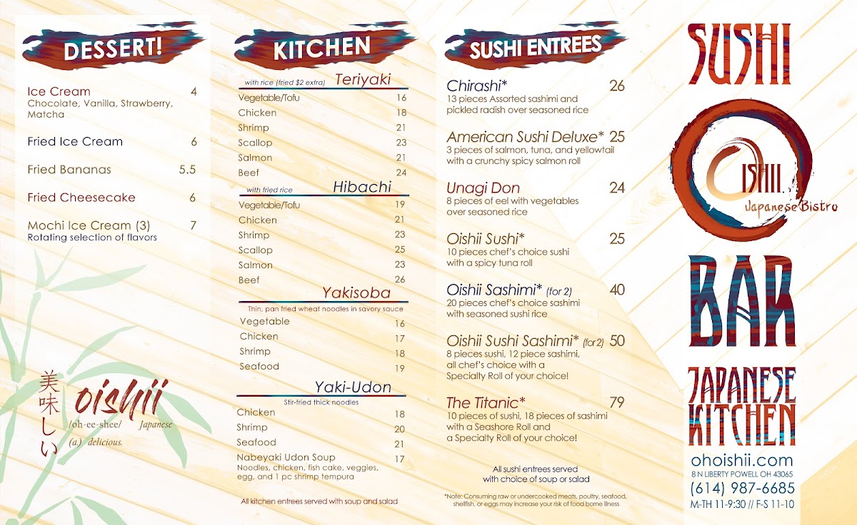Menu Oishii Japanese Bistro-6