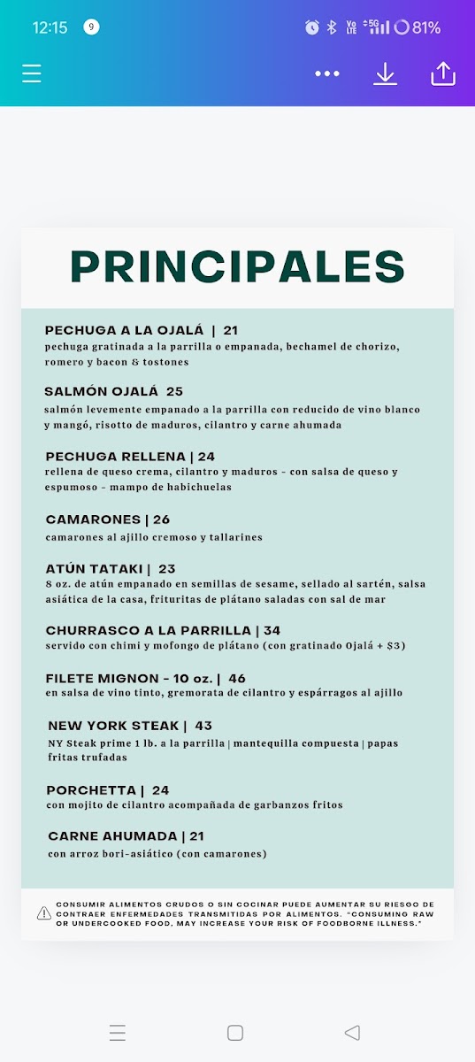 Menu Ojalá Restaurant & Bar-3