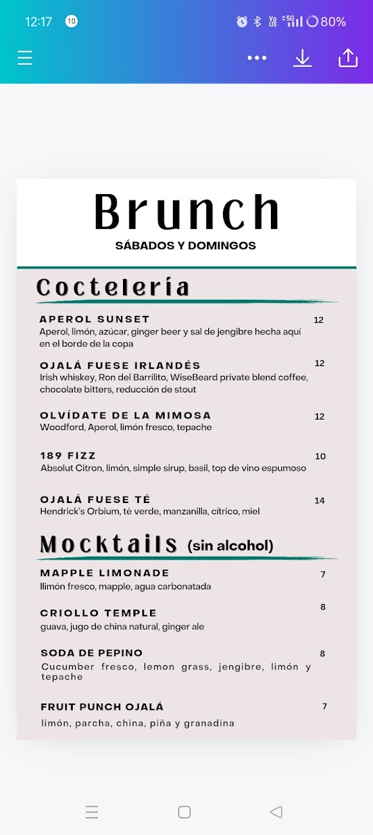 Menu Ojalá Restaurant & Bar-6