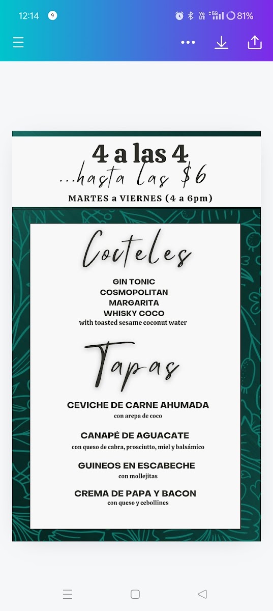 Menu Ojalá Restaurant & Bar-9