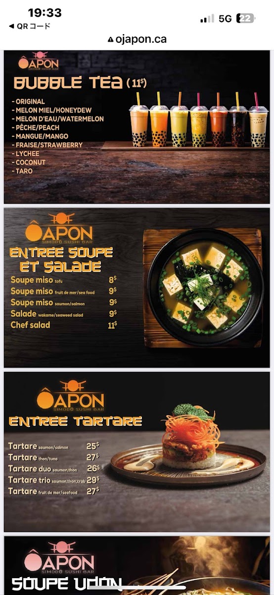 Menu Ôjapon Simodô Sushi Bar-6