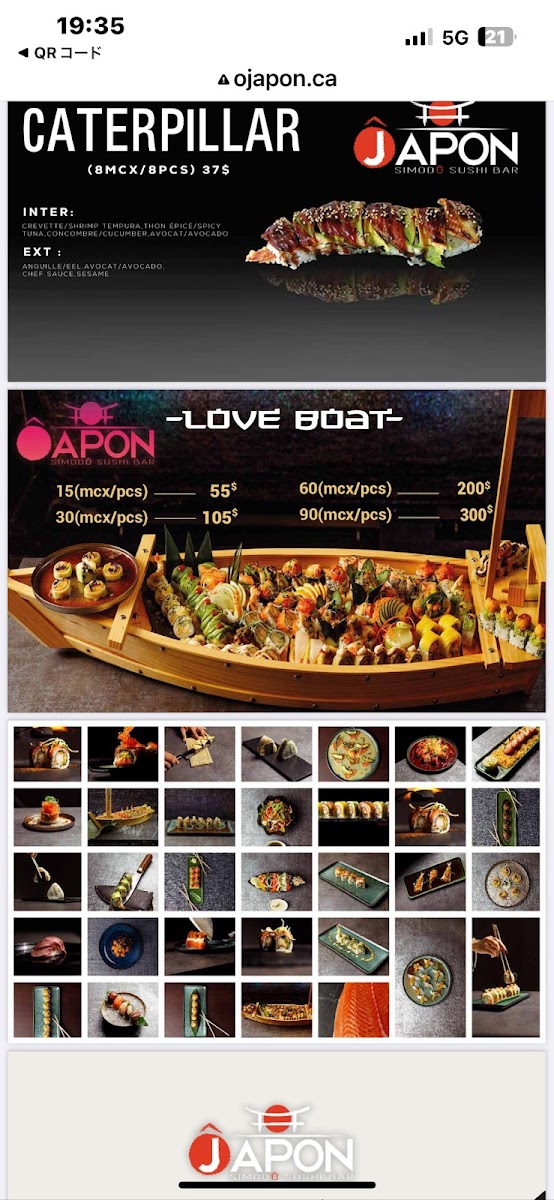 Menu Ôjapon Simodô Sushi Bar-7