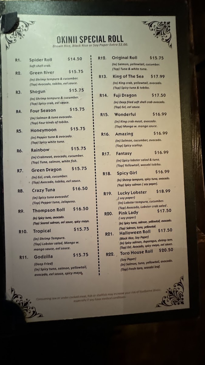Menu Okinii-8
