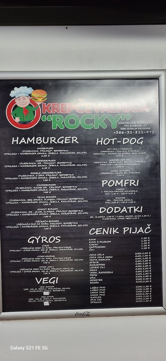 Menu Okrepčavalnica Rocky John William Dremelj S.p.-2