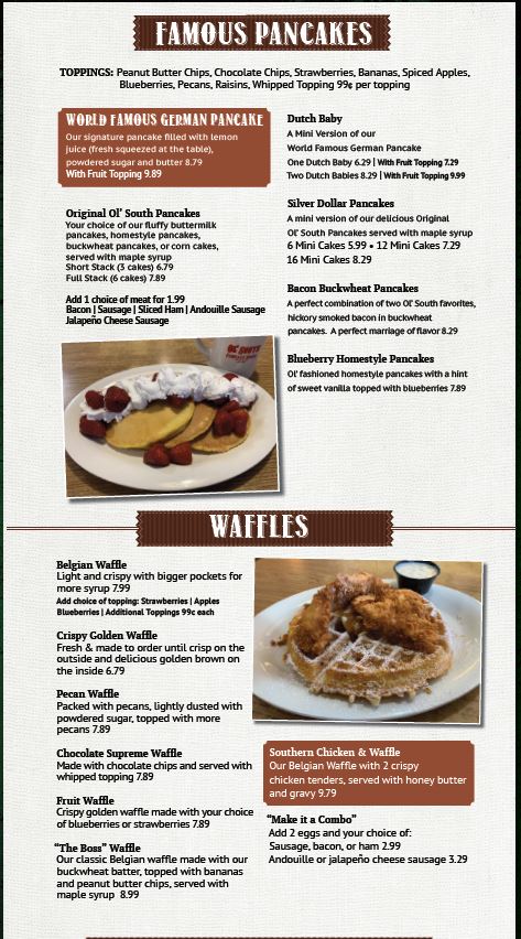 Menu Ol' South Pancake House-3