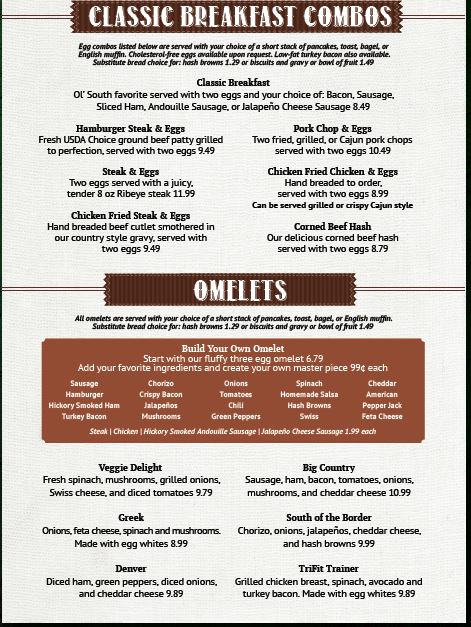 Menu Ol' South Pancake House-6