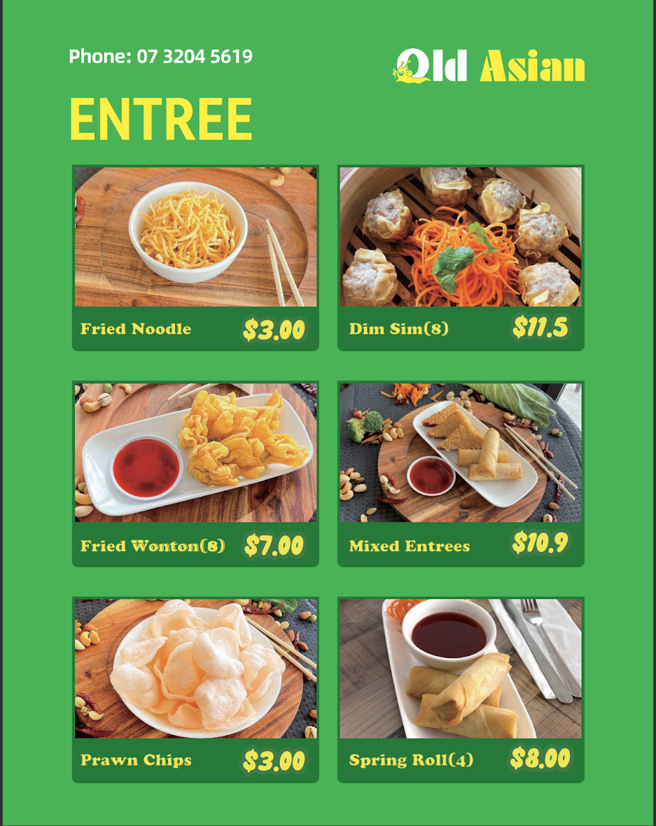 Menu Old Asian Kallangur-7