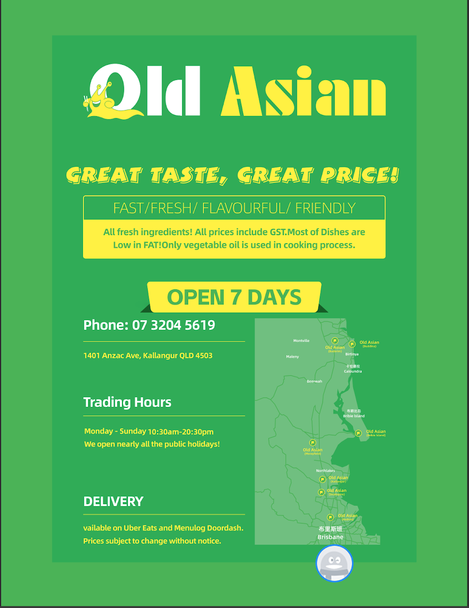 Menu Old Asian Kallangur-8