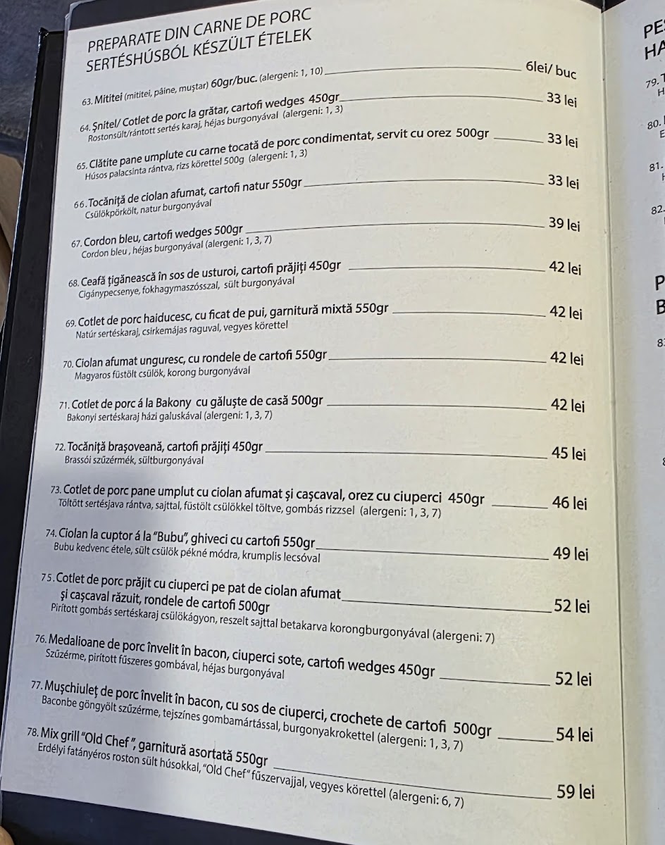 Menu Old Chef-5