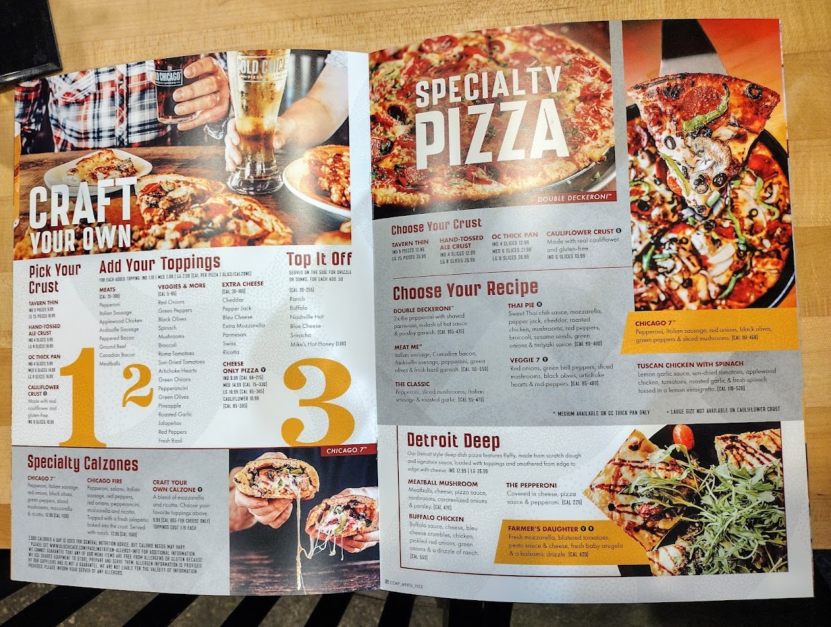 Menu Old Chicago Pizza + Taproom-1