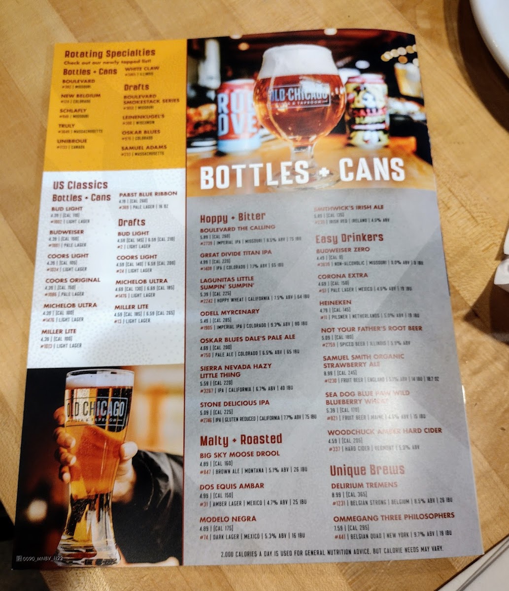 Menu Old Chicago Pizza + Taproom-5