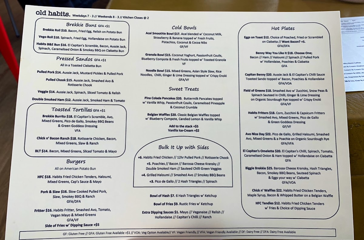 Menu Old Habits Cafe-4