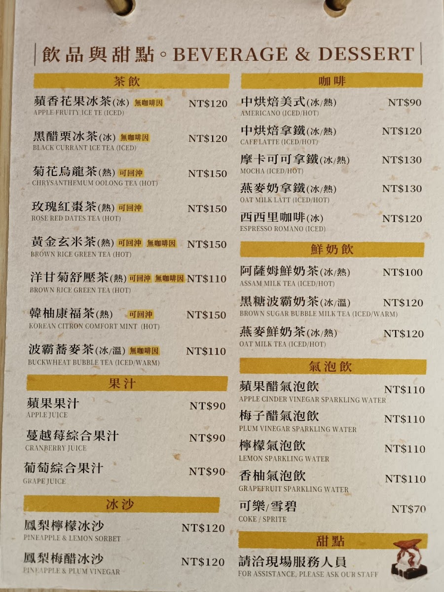 Menu Old House Tainan-4