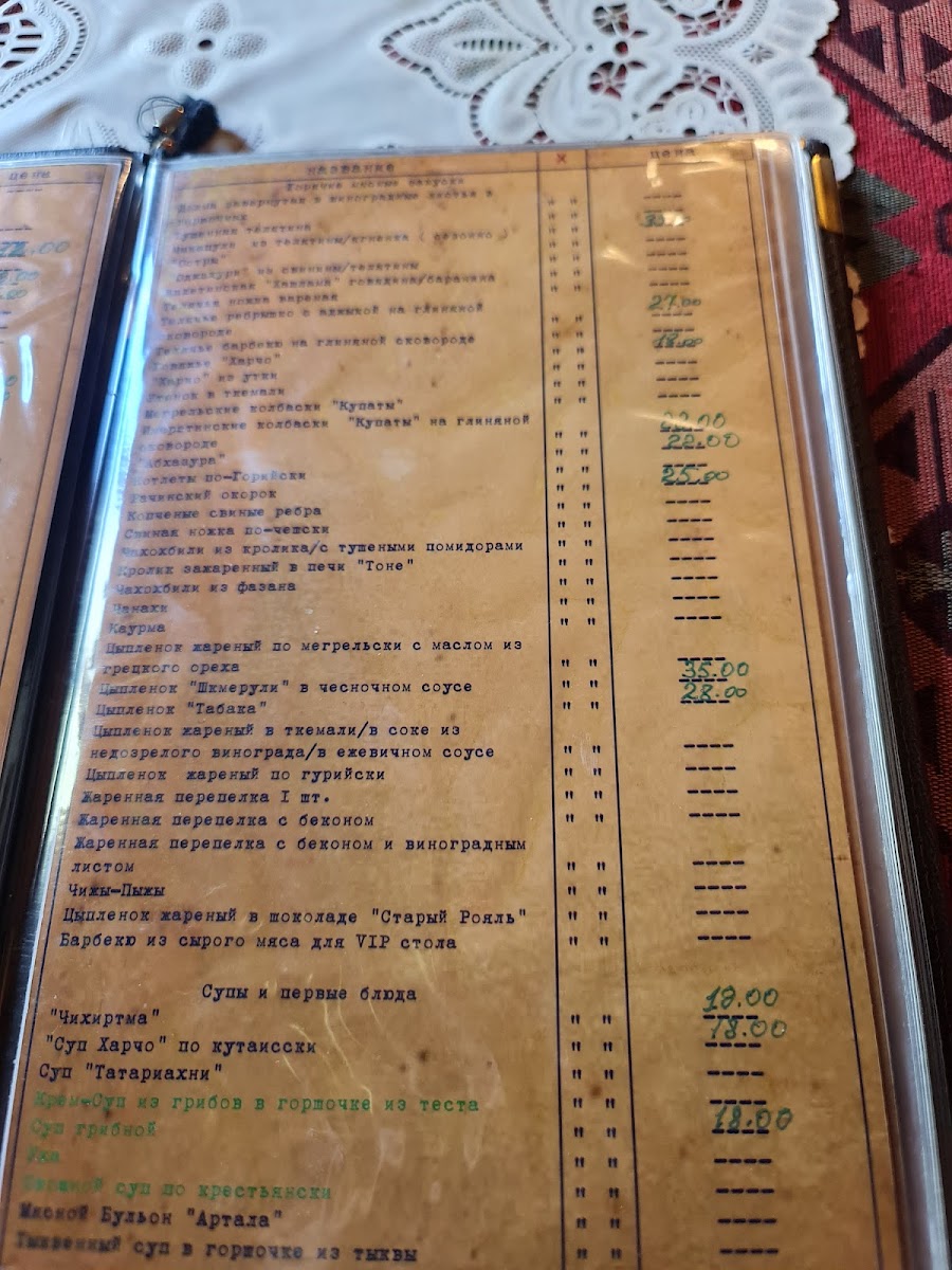 Menu Old Piano-9