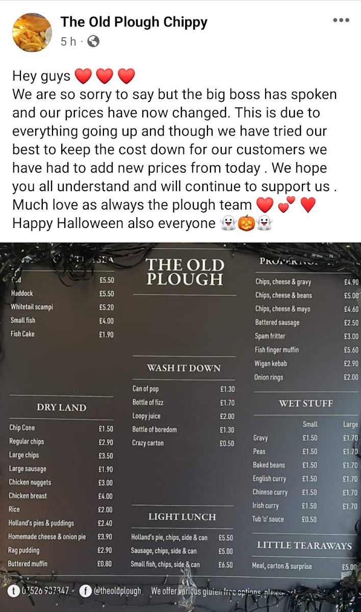 Menu Old Plough Chippy-3