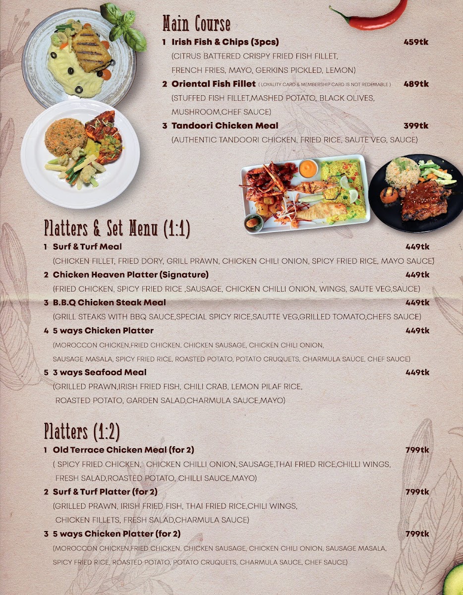 Menu Old Terrace Dhanmondi-10