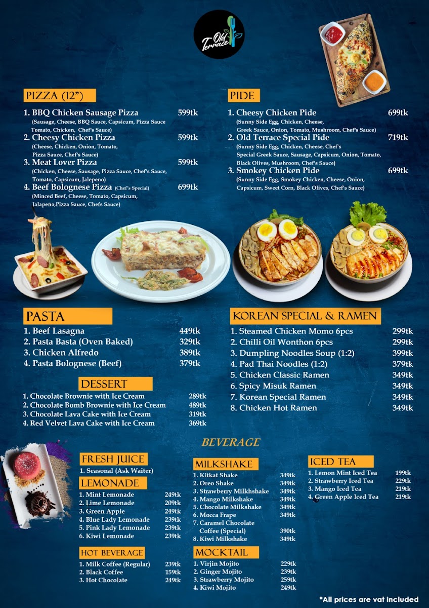 Menu Old Terrace Dhanmondi-3