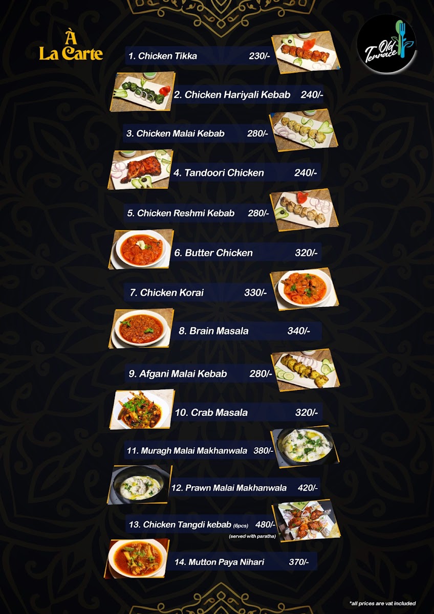 Menu Old Terrace Dhanmondi-6