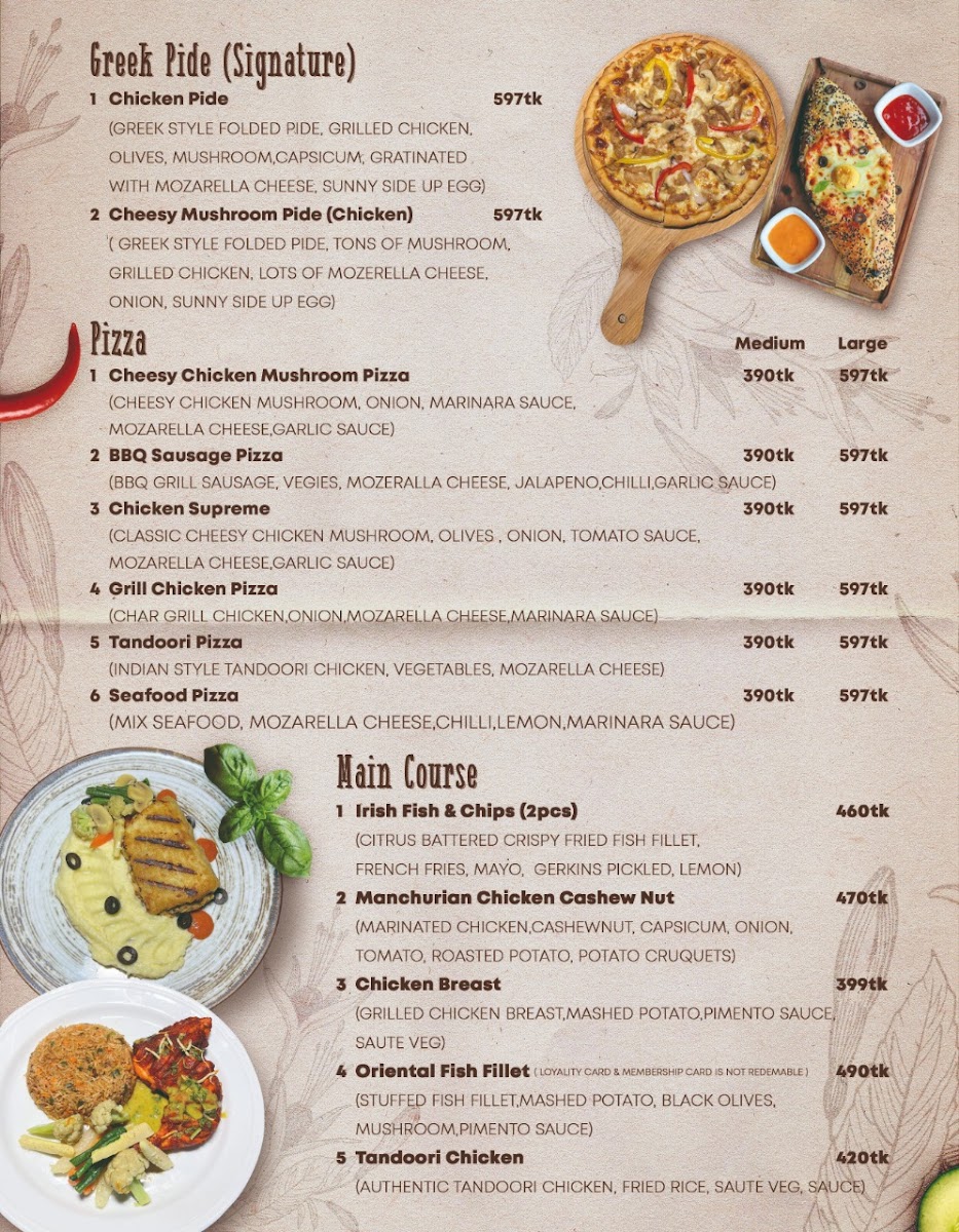 Menu Old Terrace Dhanmondi-8