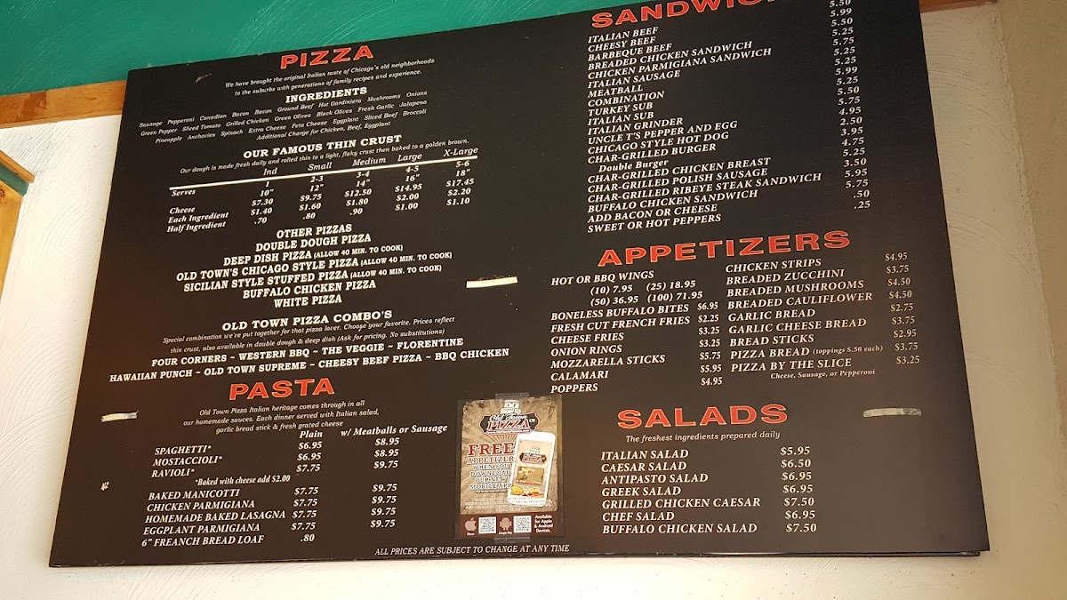Menu Old Town Pizza Co-4