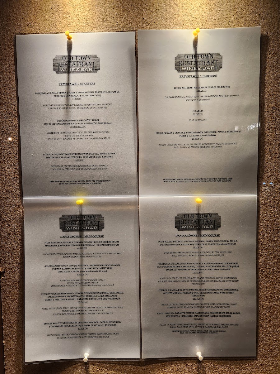 Menu Old Town Restaurant And Wine Bar-10
