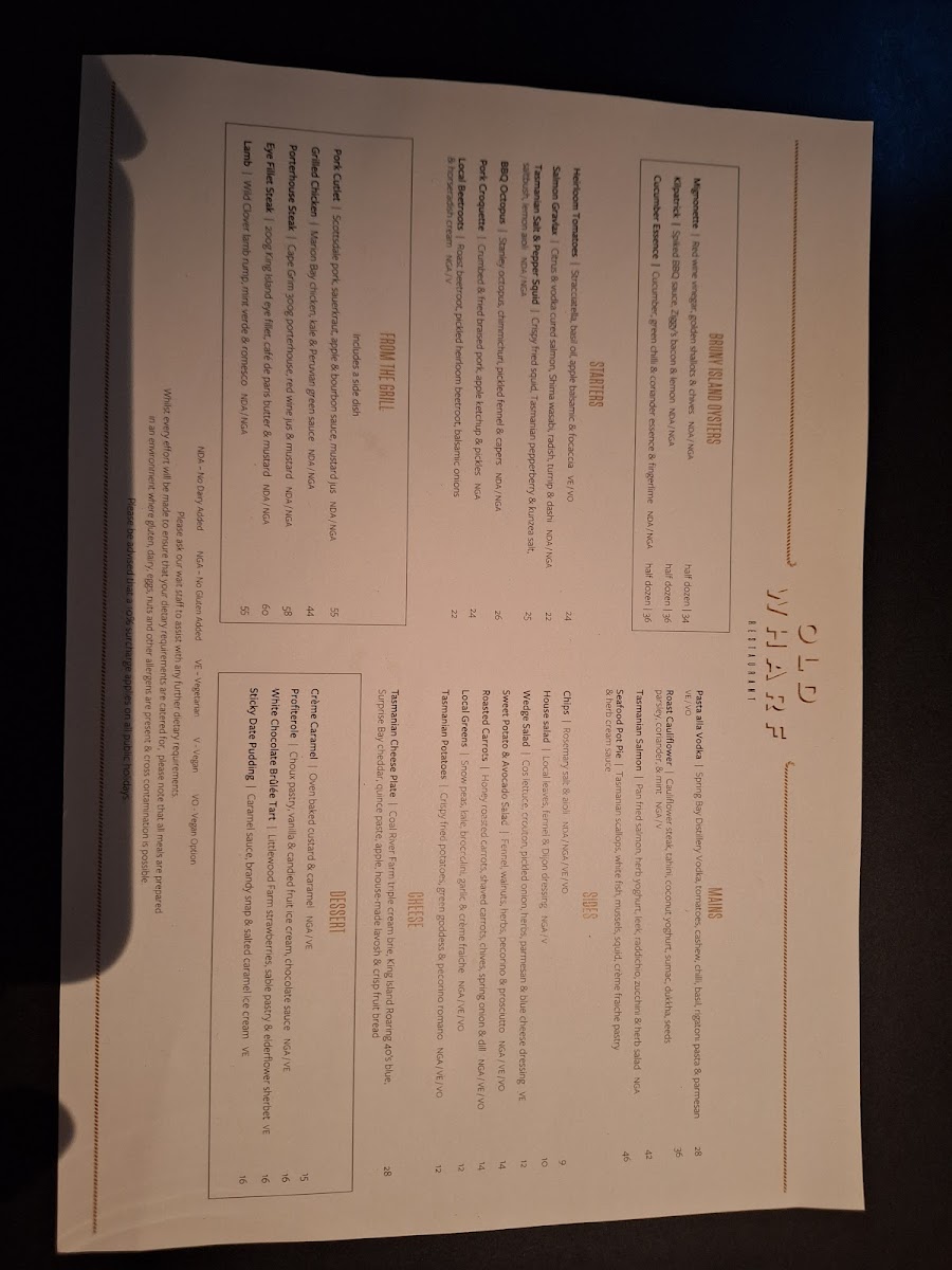 Menu Old Wharf Restaurant-10