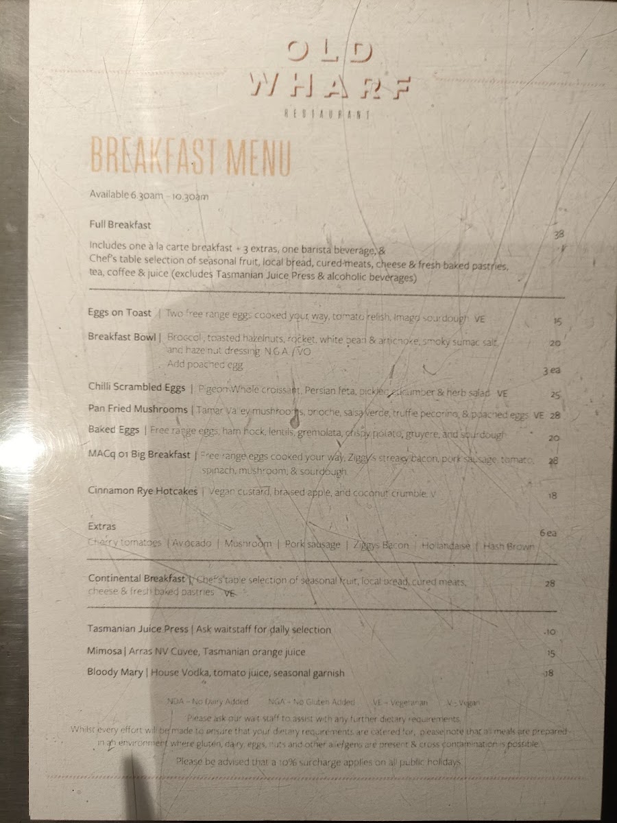 Menu Old Wharf Restaurant-5