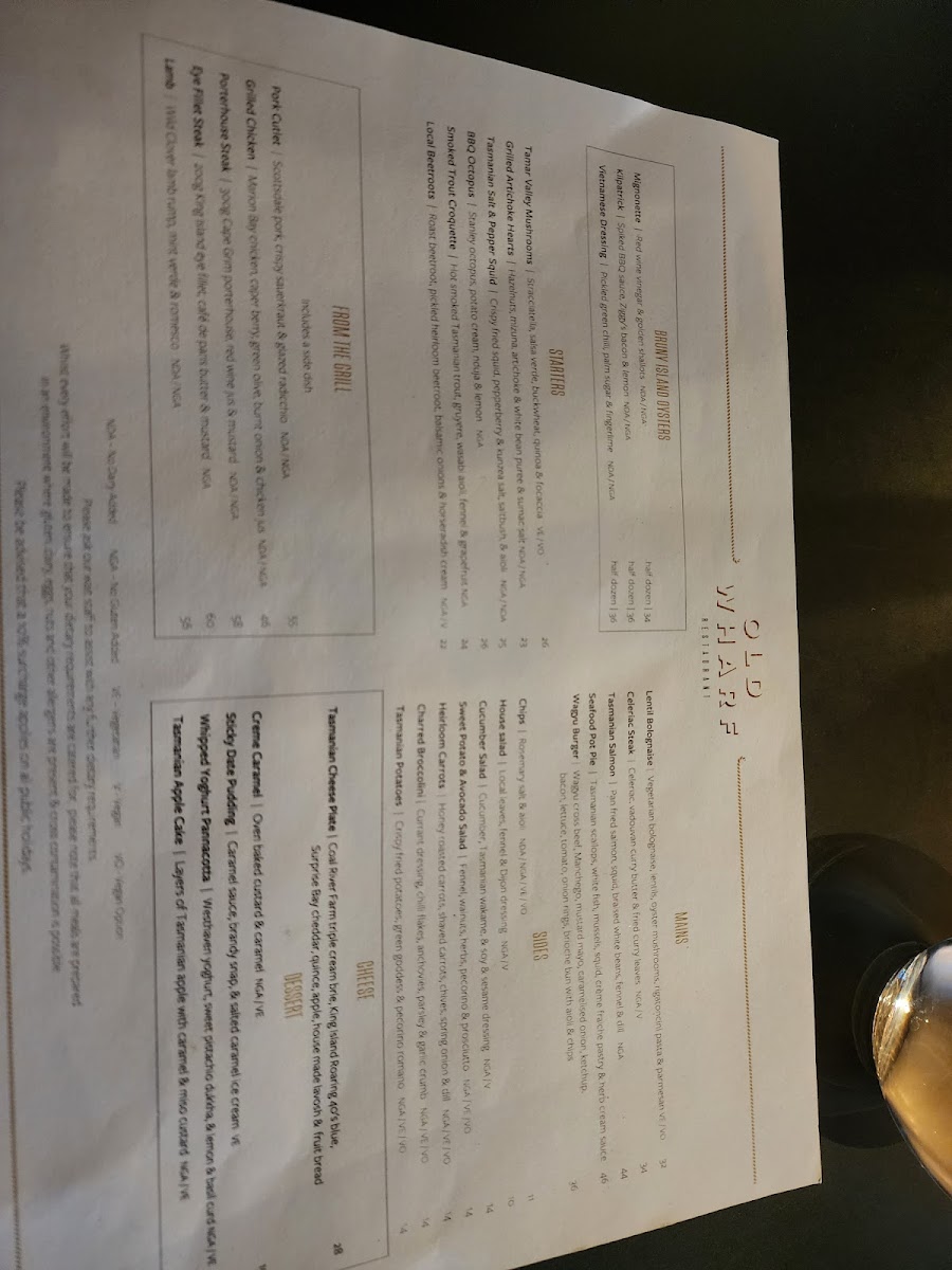 Menu Old Wharf Restaurant-9