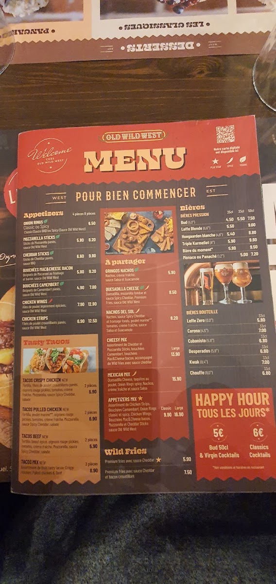 Menu Old Wild West-8