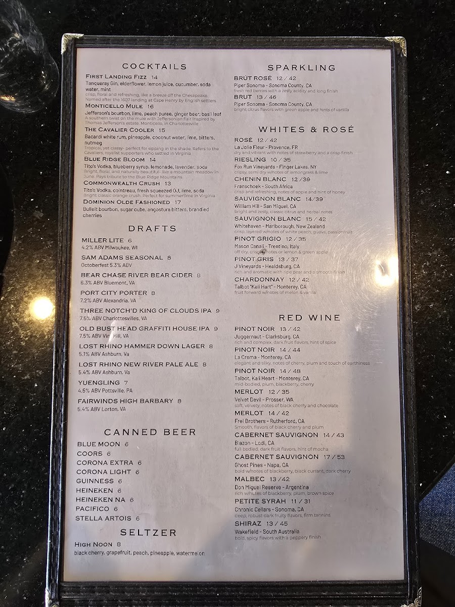 Menu Olde Dominion Tavern-3