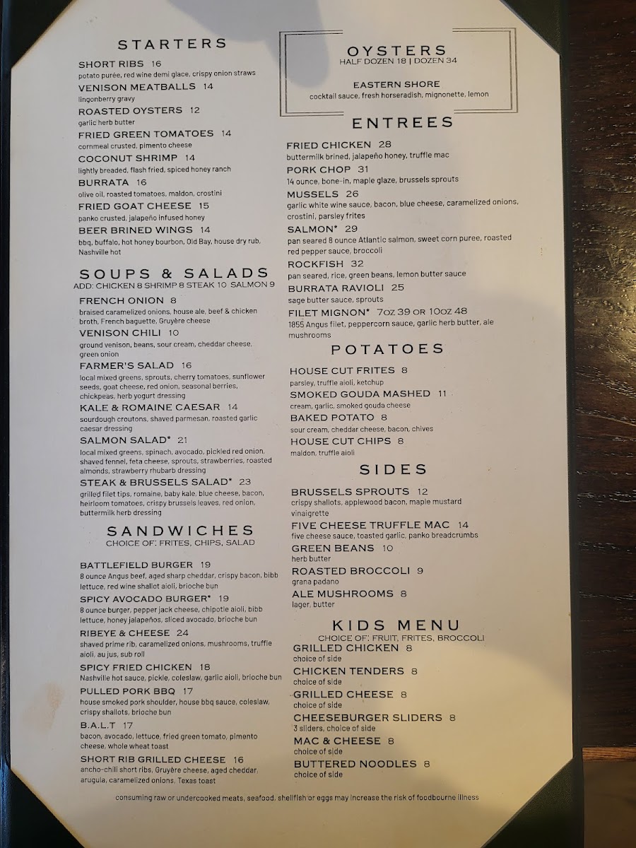 Menu Olde Dominion Tavern-5