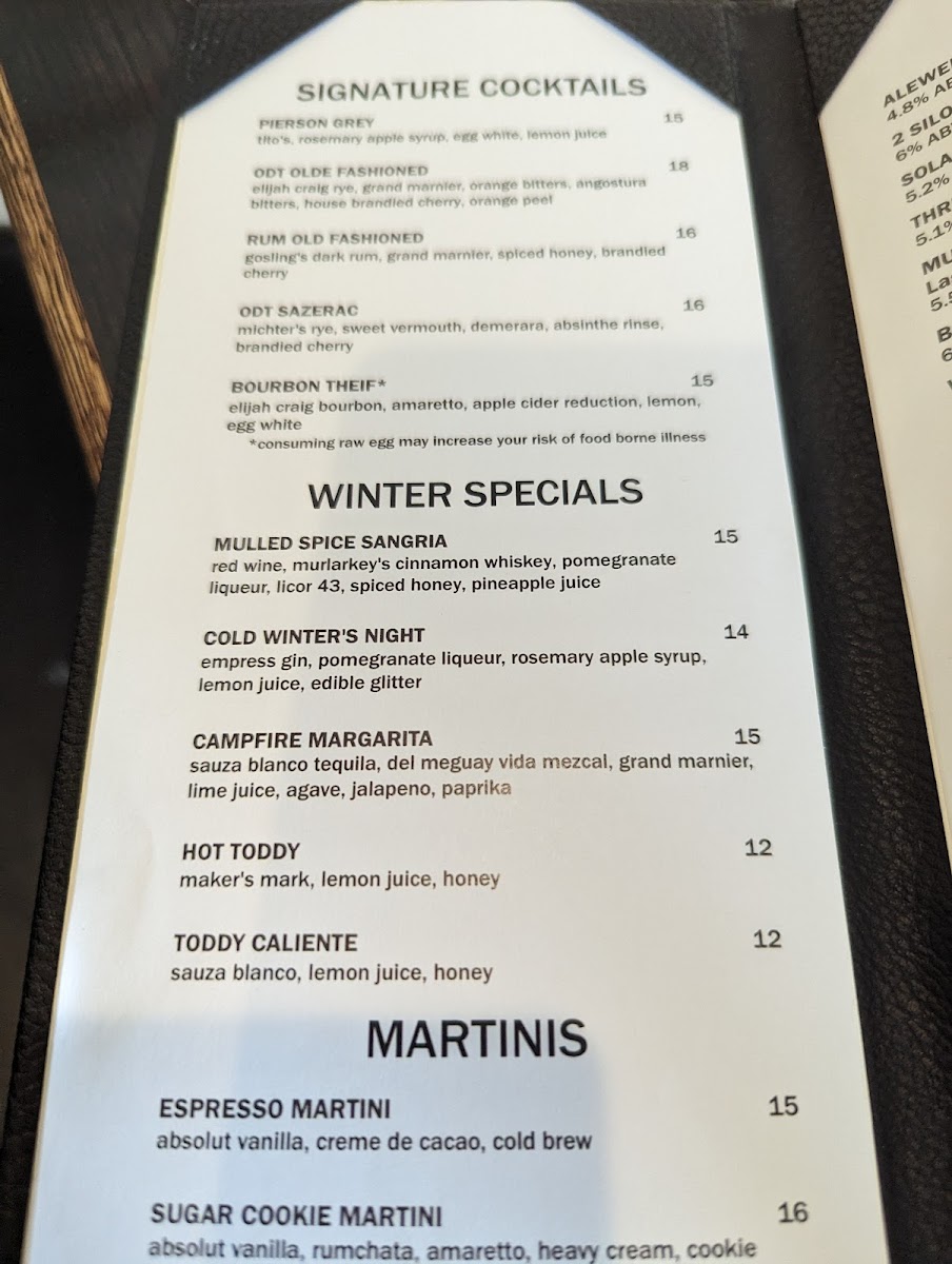 Menu Olde Dominion Tavern-9