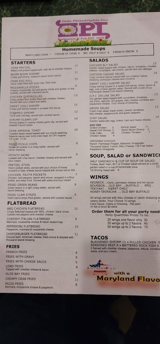 Menu Olde Philadelphia Inn-2