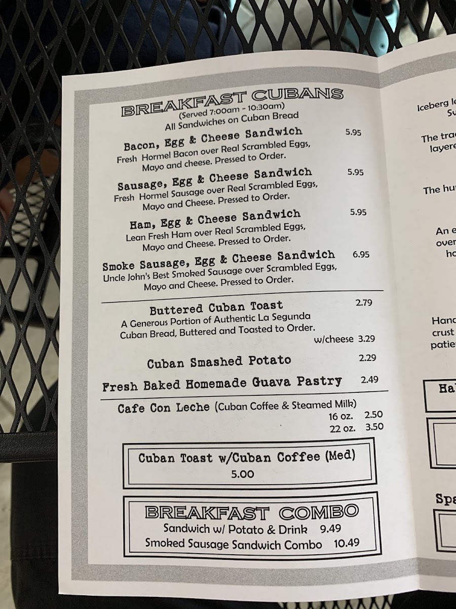 Menu Ole Tampa Cubans-5
