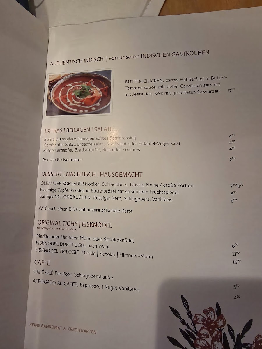 Menu Oleander Romantik-Heuriger & Zimmer-9