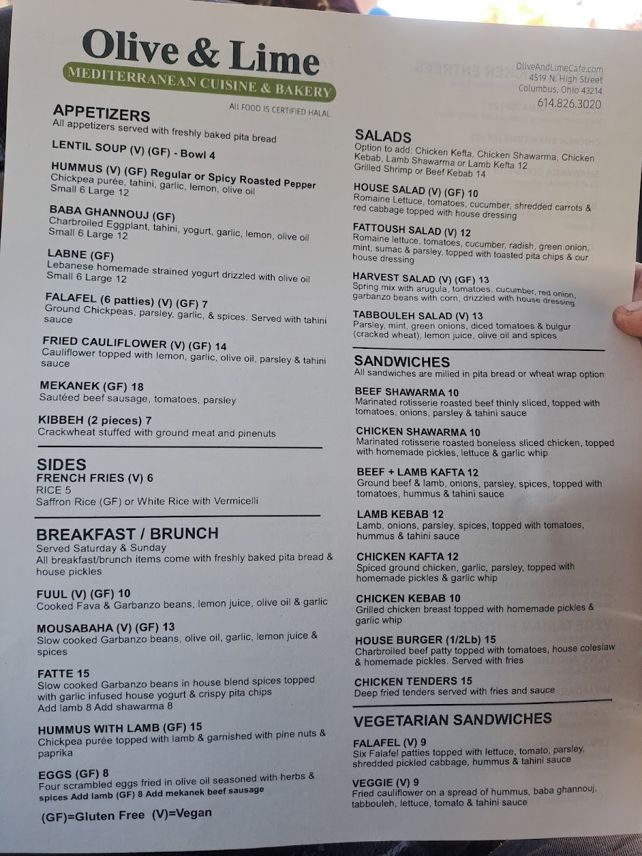 Menu Olive & Lime Cafe-4